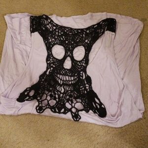 Skull lace tank never worn